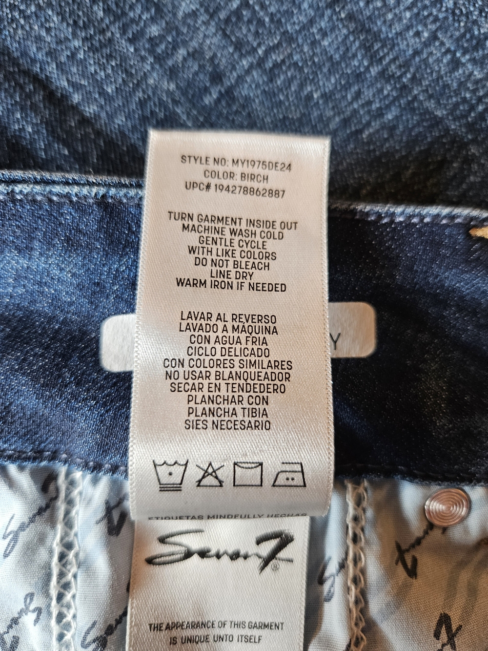 Women's Seven7 Dark Wash Tummyless High Rise Skinny Jeans - Blue - Picture 8 of 8